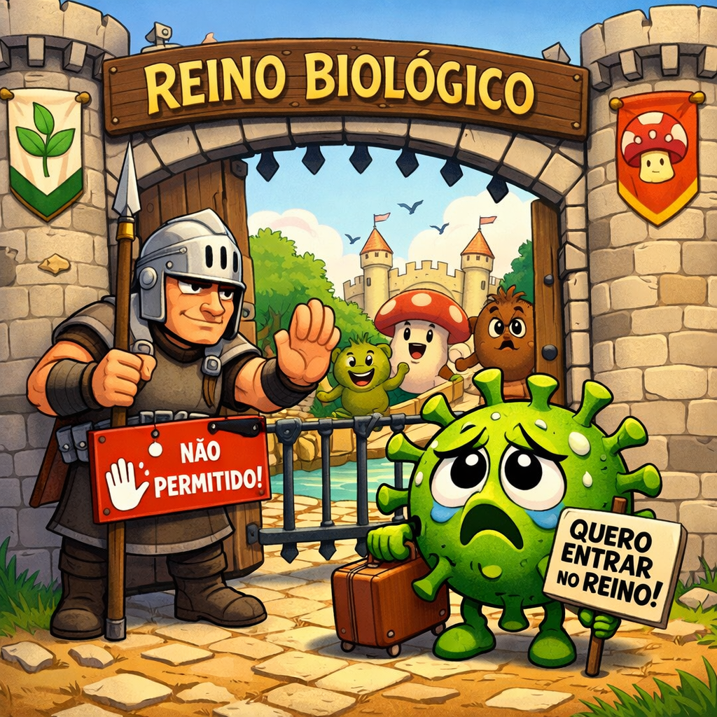 Vírus tentando entrar no Reino
